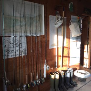 St. Croix Fishing Rods Stored in the barn