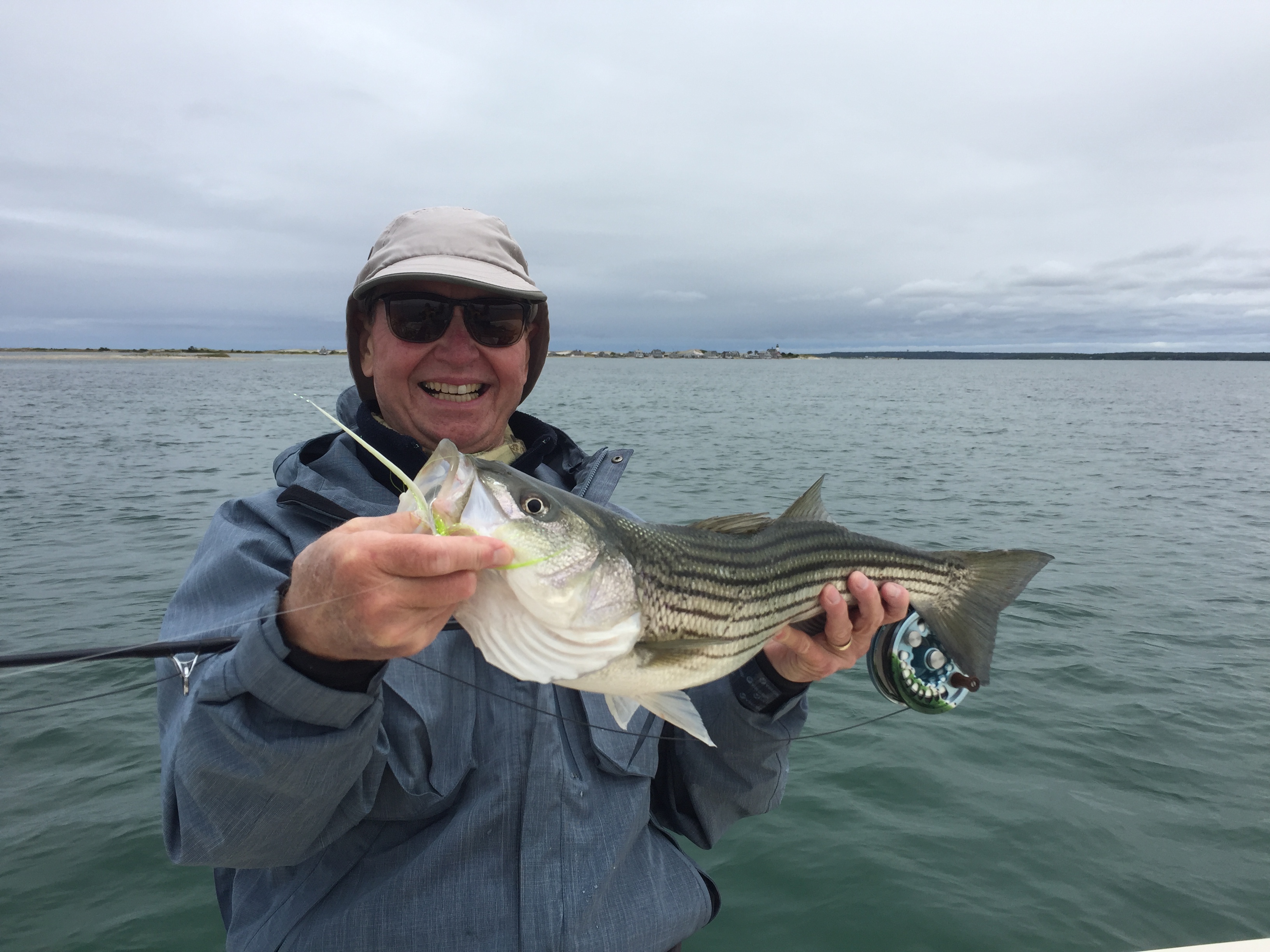 Cape Cod Saltwater Flies Chartreuse and White Clousers