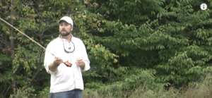 Orvis casting instructor demonstrating a fly cast